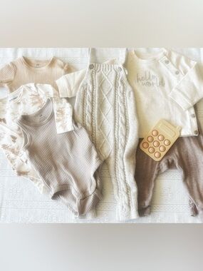 Neutral Organic Baby Bundle 3–6M | H&M, Little Planet, Winnie the Pooh + Mushie